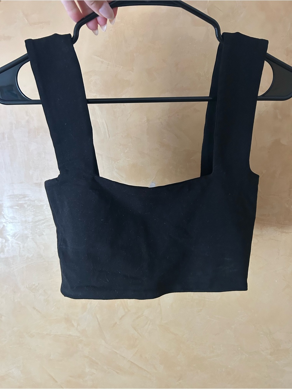 Are You Am I Black Square Neck Top